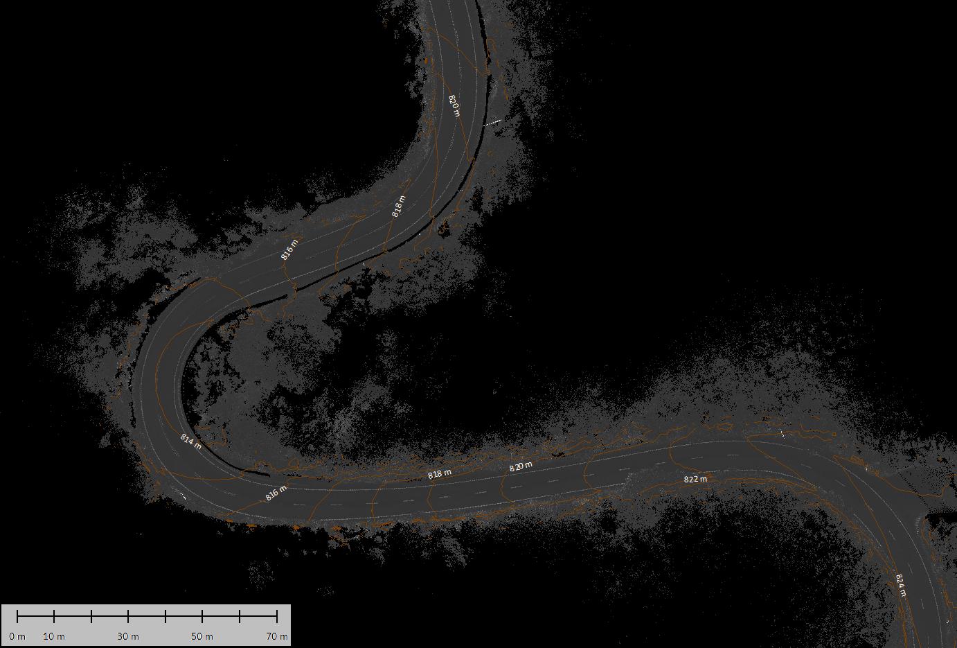 2D View - Point Cloud with contours